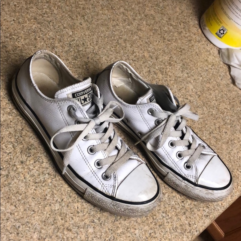 White leather converse